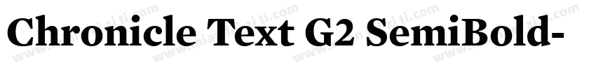 Chronicle Text G2 SemiBold字体转换